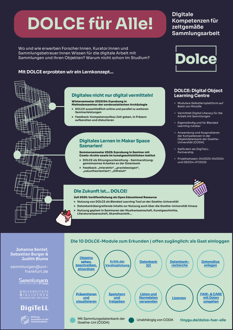 Ein Poster, welches das Projekt DOLCE vorstellt.