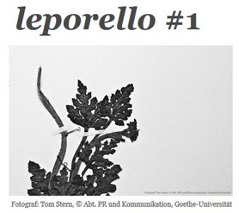 leporello - Newsletter der Sammlungen an der GU